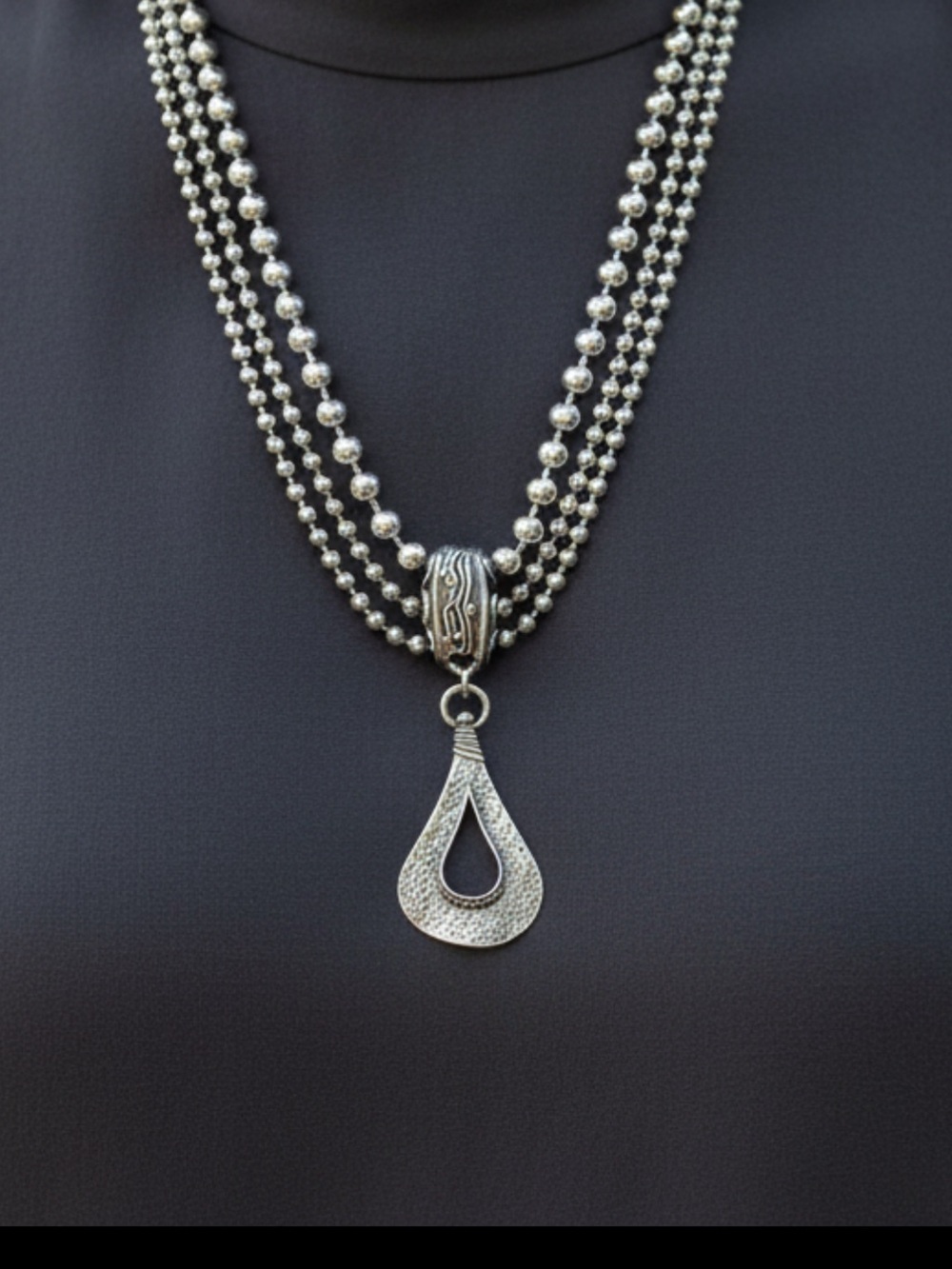 SILPADA 925 Sterling Silver 3-Strand Cascading Teardrop Pendant Necklace
RETIRED